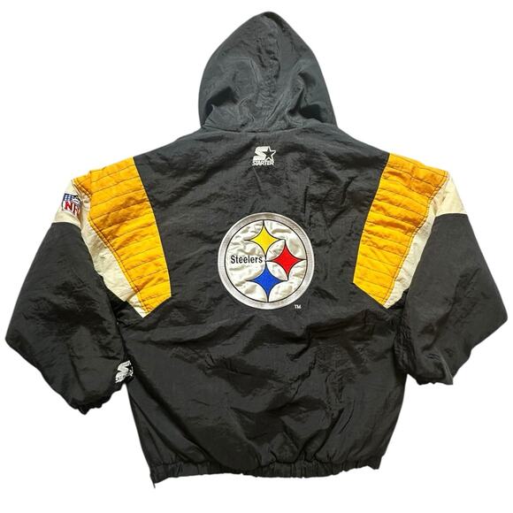 Vintage 1990’s Embroidered Steelers Sports Starter Jacket Size Medium - Picture 2 of 10